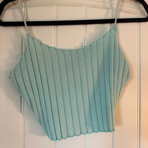 SHEIN Light Blue Pleated Camisole
